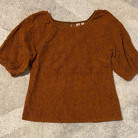 🎄3 for $25🎄 Anthropologie Dolan Left Coast Norah Floral Corduroy Blouse - Picture 3 of 13